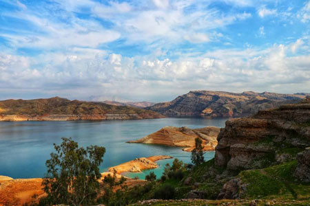 دریاچه شهیون دزفول و جزایر سرسبز دریاچه سد دز